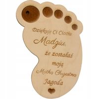 Podziękowania dla Chrzestnych Prezent na Chrzest dla Chrzestnych STÓPKI