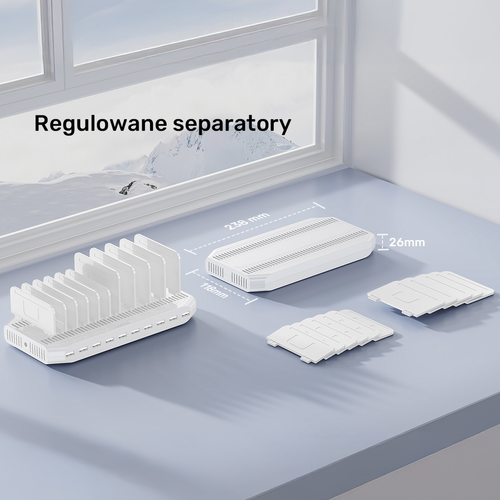 Unitek Stacja ładująca 10xUSB 2.4A 60W biała na Arena.pl