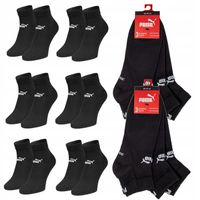 PUMA QUARTER Skarpety męskie Skarpetki bawełniane czarne 6 par 43-46