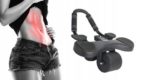 ROLLER DO TRENINGU MIĘŚNI BRZUCHA FIT PRO MAX LCD + uchwyt na smartphone na Arena.pl