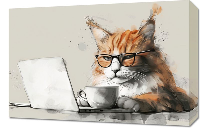 Obraz 60x40cm Nie przed Kawusią zdjęcie 1