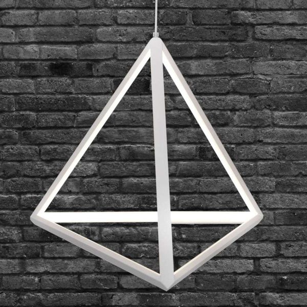 LAMPA wisząca TRÓJKĄT LED 20W 3000K 310927 Polux geometryczna OPRAWA biała zdjęcie 4
