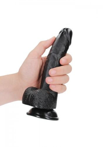 curved realistic dildo  balls  suction cup   7/ 18 cm na Arena.pl