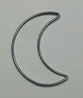 Obręcz metalowa KSIĘŻYC SREBRNY łapacza snów 13cm