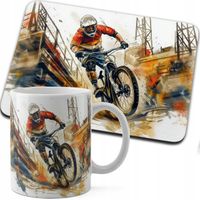 ZESTAW KUBEK + PODKŁADKA DRUK - ROWER BMX MTB SPORT