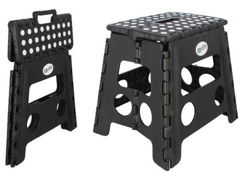 Taboret stołek składany antypoślizgowy krzesło podest 150kg 32cm czarny na Arena.pl