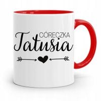 Kubek Czerwony Dzień Dziecka Córeczka Tatusia Z Nadrukiem Ze Zdjęciem