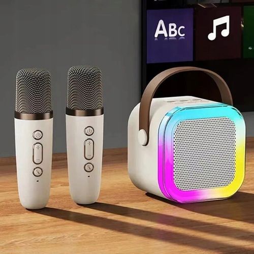 Bezprzewodowy Zestaw Do Karaoke Dla Dzieci Bluetooth Głośnik + 2 mikrofony na Arena.pl