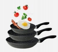Zestaw trzech patelni EISENBACH PROFESSIONAL powłoka marmurowa 3x Patelnia