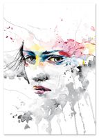 Plakat malarski portret kobiety 29,7x42 cm A3