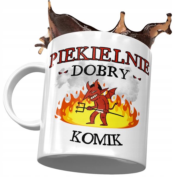 Kubek Dla Komika Piekielnie Dobry Komik Prezent Z Nadrukiem Ze Zdjęciem zdjęcie 1
