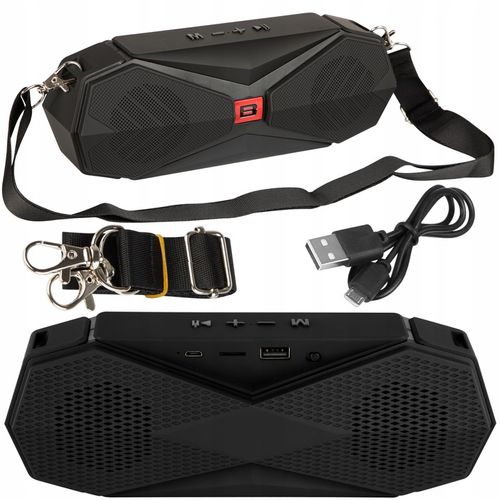 MOCNY GŁOŚNIK BLUETOOTH BOOMBOX BEZPRZEWODOWY RADIO PRZENOŚNY USB SD PASEK na Arena.pl
