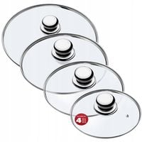 KADAX Pokrywka Szklana Zestaw Pokryw 20/24/26/28cm