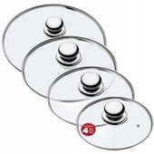 KADAX Pokrywka Szklana Zestaw Pokryw 20/24/26/28cm