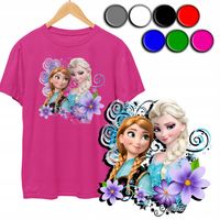 KOSZULKA DZIECIĘCA T-SHIRT Z NADRUKIEM - KRAINA LODU FROZEN - S 122-128