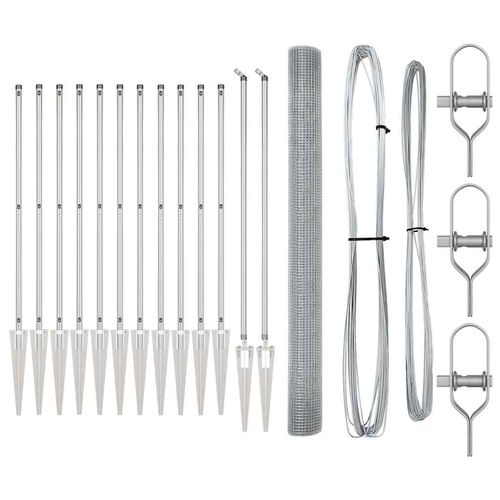 Ogrodzenie z słupkami Srebrny 1.5 x 50 m Stal na Arena.pl