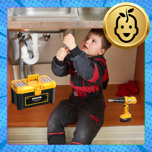 duży zestaw skrzynka z narzędziami dla dzieci wkrętarka majsterkowicz na Arena.pl