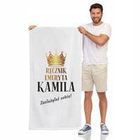 RĘCZNIK plażowy 70x140 + IMIĘ PREZENT dla EMERYTA