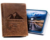 duży pionowy portfel męski ze skóry naturalnej - peterson