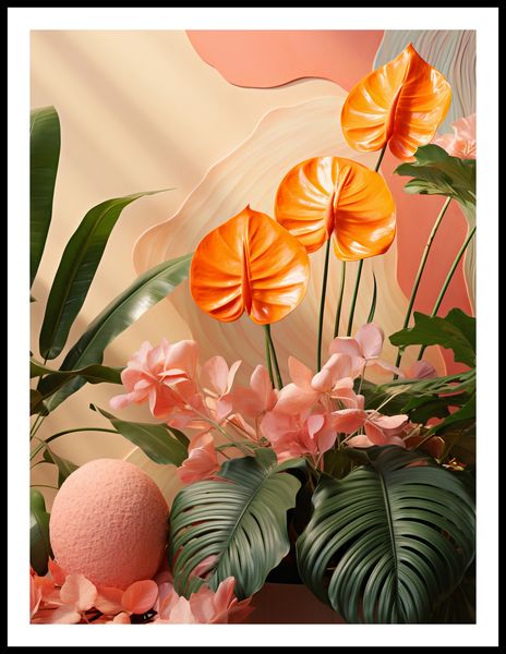 Plakat 60x80cm Pomarańczowy Raj zdjęcie 3