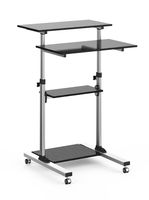 UNIWERSALNE MOBILNE BIURKO STOLIK PREZENTACYJNY TECHLY CZARNY