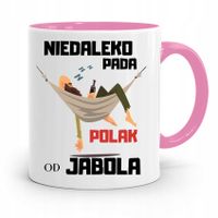 Kubek Różowy Śmieszny Zabawny Niedaleko Pada Polak Z Nadrukiem Ze Zdjęciem