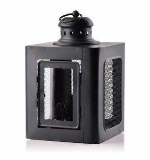 KANVAR Lampion KOMINEK LED 18x18xh28    cm black Kolor - czarny