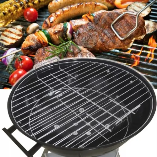 Grill BBQ KETTLE Ogrodowy węglowy na brykiet Zamykany POKRYWA półka na Arena.pl