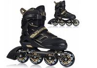 NILS ŁYŻWOROLKI CZARNO-BEŻOWE L(39-42) NA14174 ROLKI REGULOWANE