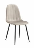 Krzesło welurowe tapicerowane nowoczesne do jadalni salonu Monica2 taupe