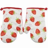 Rękawice kuchenne 18x27 z magnesem 2 szt. truskawki fruits