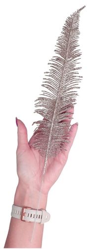 GAŁĄZKA DEKORACYJNA ZŁOTA LIŚCIE Z BROKATEM 44 CM na Arena.pl