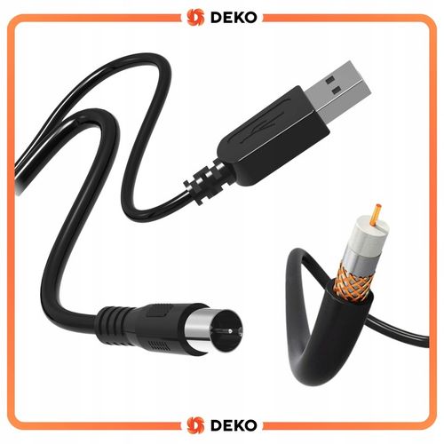 Antena Pokojowa DVBT2 Wewnętrzna HEVC Deko TV Naziemna 28Db Wzmacniacz na Arena.pl