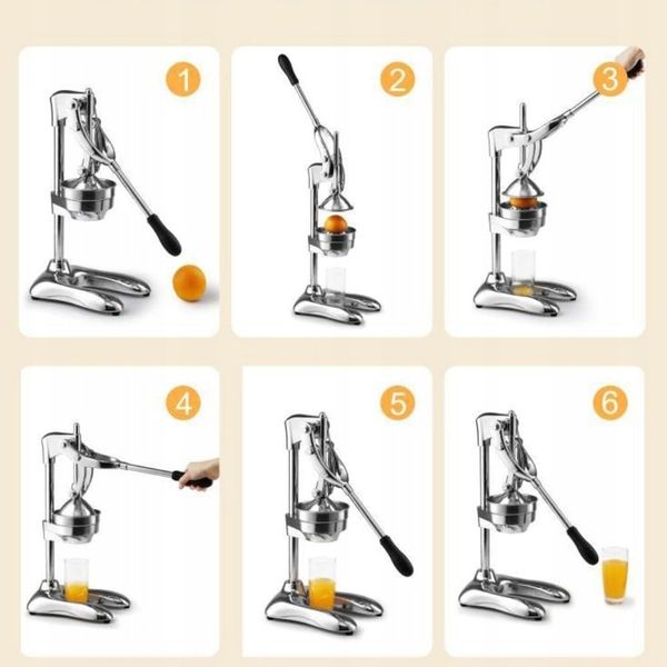 RĘCZNA WYCISKARKA DO CYTRUSÓW OWOCÓW CIĘŻKA SOLIDNA NIERDZEWNA PRASA CYTRYN zdjęcie 7