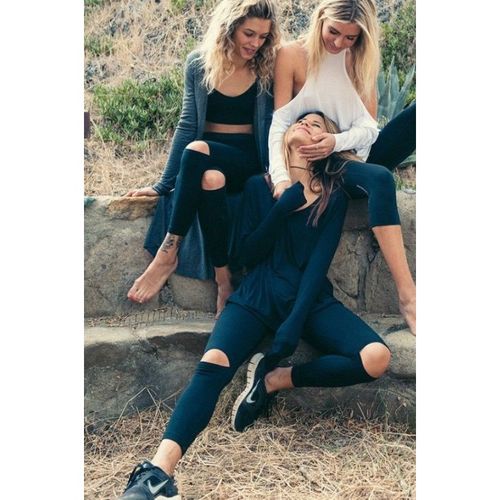 Sportowe Legginsy Fitness Trening Czarne Lleg19L na Arena.pl