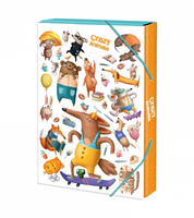 TECZKA Z GUMKĄ A4 4CM 1231 CRAZY ANIMALS ARGUS