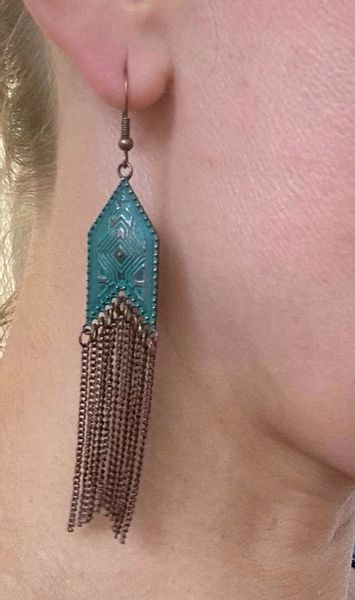 Kolczyki Długie Modne Boho Orientalne Retro Vintag  P6 zdjęcie 7