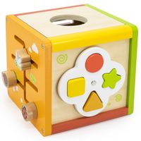 EDUKACYJNA 5W1 DREWNIANA KOSTKA DLA DZIECI