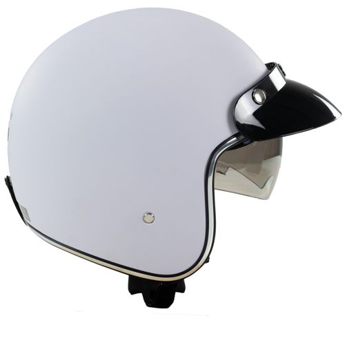 Kask na skuter motocyklowy otwarty z daszkiem BB 588 -przyciemniona blenda M biały mat na Arena.pl