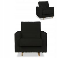 Fotel rozkładany Rene z pojemnikiem Bonell Family Meble sztruks czarny
