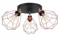 Lampa plafon ruch sufit żyrandol loft drut diament