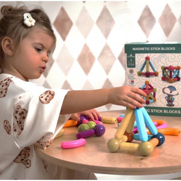 WOOPIE Magnetyczne Klocki Konstrukcyjne Edukacyjne Duże Grube 28 el. zdjęcie 13