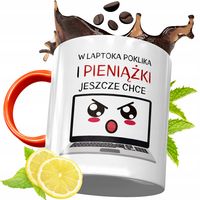 Kubek Pomarańczowy Dla Informatyka Programisty Z Nadrukiem Ze Zdjęciem