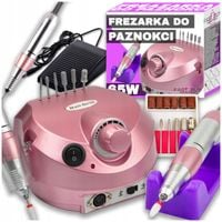 FREZARKA DO PAZNOKCI MANICURE PEDICURE + ZESTAW FREZÓW + PEDAŁ NOŻNY 80W