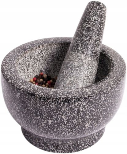 BROWIN solidny moździerz kuchenny z tłuczkiem Granitowy trwała jakość preze na Arena.pl