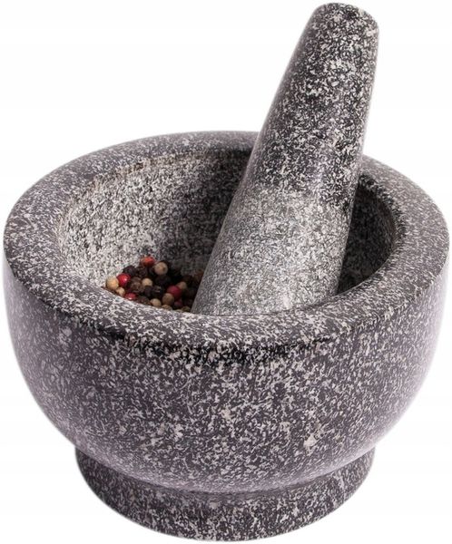 BROWIN solidny moździerz kuchenny z tłuczkiem Granitowy trwała jakość preze zdjęcie 5