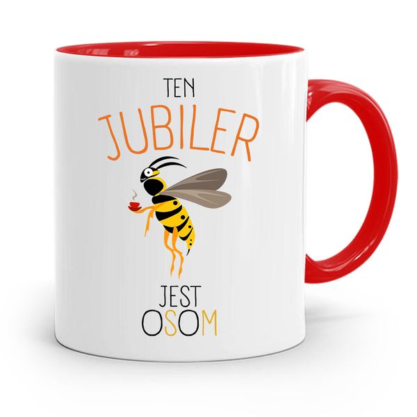 Dla Jubilera Kubek Czerwony Ten Jubiler Jest Osom Z Nadrukiem Ze Zdjęciem zdjęcie 1