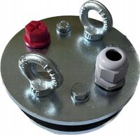 Głowica studzienna 125 pod SZWEDZKIE ZŁĄCZE stalowa ocynkowana do studni