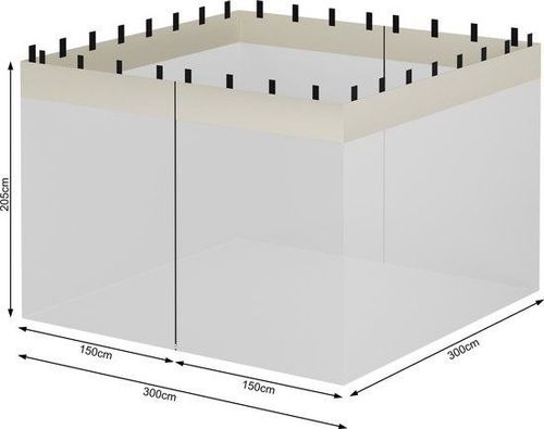Moskitiera siatka ochronna do pawilonu 3 x 3 m biała na Arena.pl