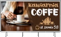 BANER REKLAMOWY 200x100 cm duży wybór różne wzory KAWIARNIA KAWA